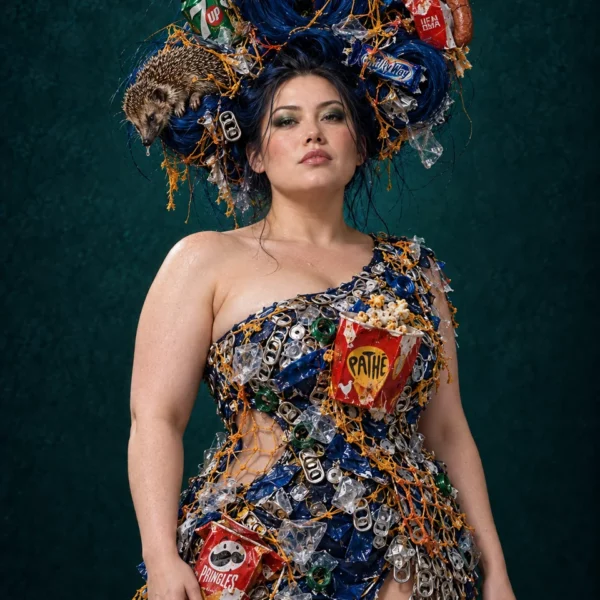 Volledig kunstwerk: Cobalt Crown, Can-Tab Couture, Weary Hedgehog