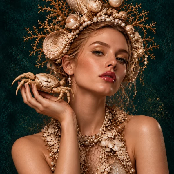 Volledig kunstwerk: Golden Coral Sea Queen