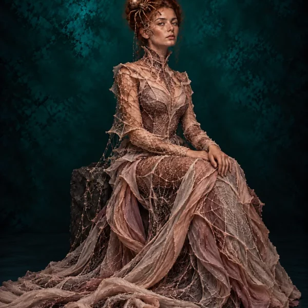Volledig kunstwerk: Couture portrait with a curious hook