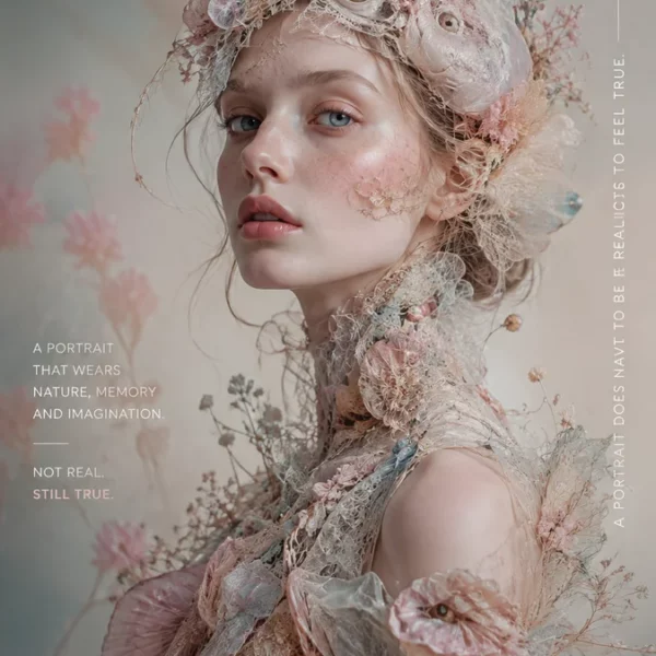 Volledig kunstwerk: Ethereal Muse in Bloom