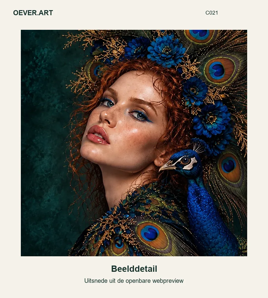 Peacock Queen with a Regal Companion — beelddetail uit openbare webpreview