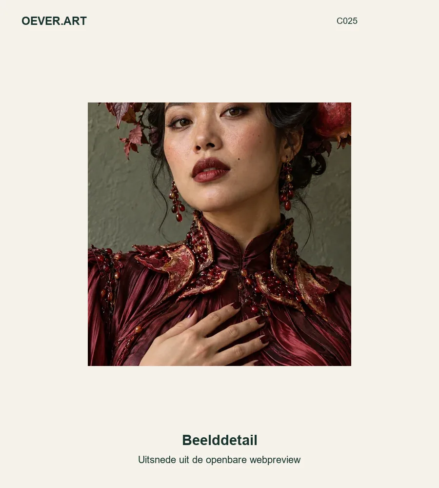 Pomegranate Muse in Oxblood Couture — beelddetail uit openbare webpreview