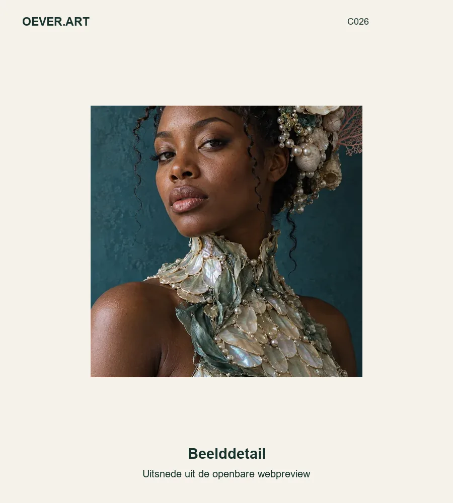 Shell-crowned marine muse — beelddetail uit openbare webpreview