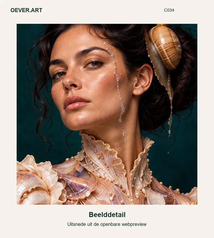 Pearl-Collared Muse and Snail — beelddetail uit openbare webpreview
