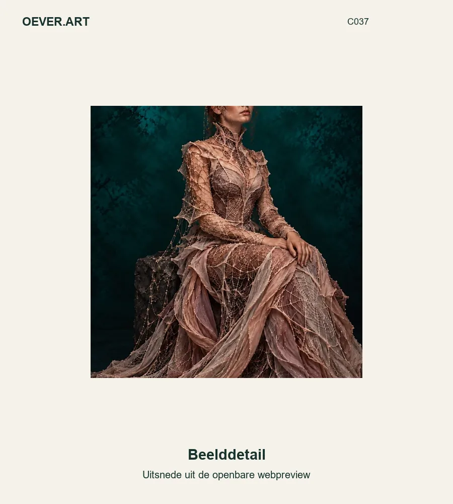 Couture portrait with a curious hook — beelddetail uit openbare webpreview