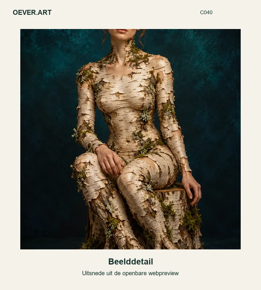 Birch Muse with Pearlescent Moth — beelddetail uit openbare webpreview