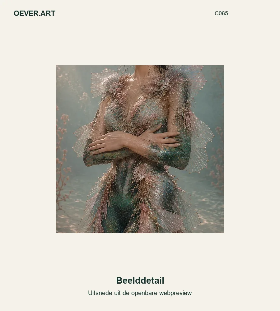 Emerald muse with fish-eye crown — beelddetail uit openbare webpreview
