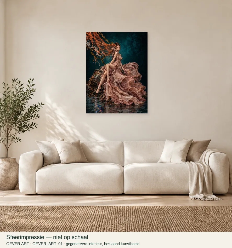 The Cost of Silk — sfeerimpressie in gegenereerd interieur; niet op schaal