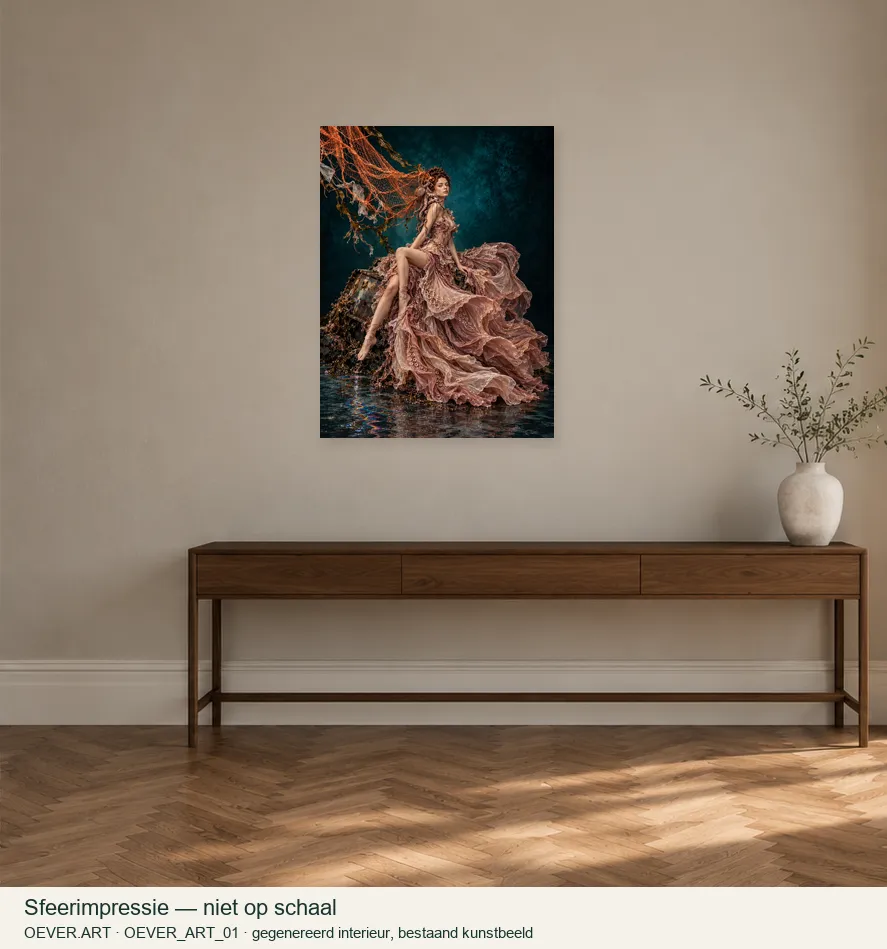 The Cost of Silk — sfeerimpressie in gegenereerd interieur; niet op schaal